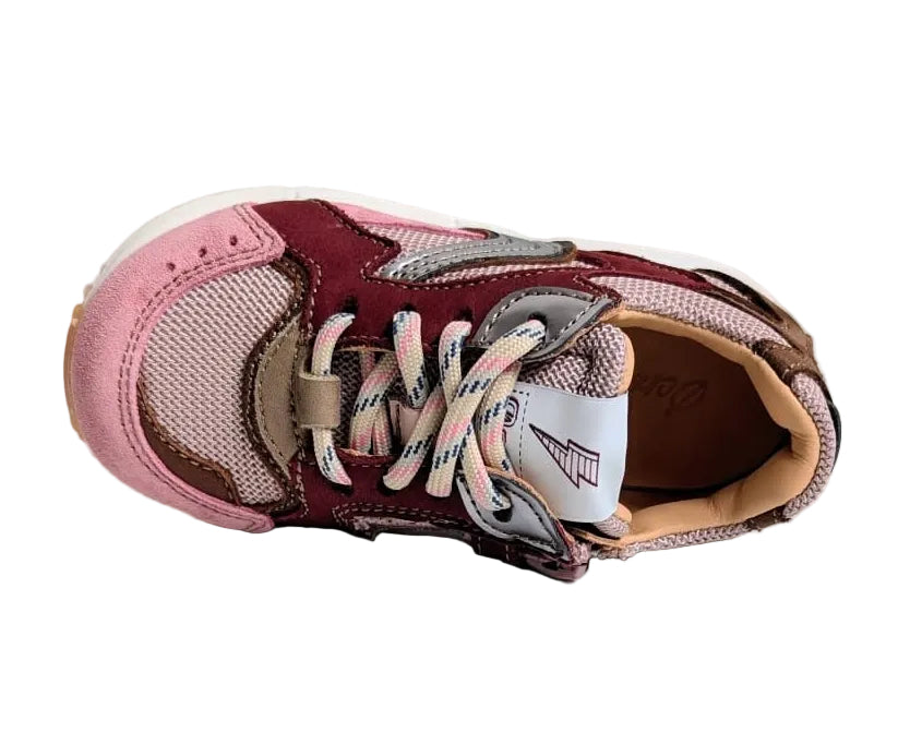 Ocra runner bordeaux zilver roze bruin