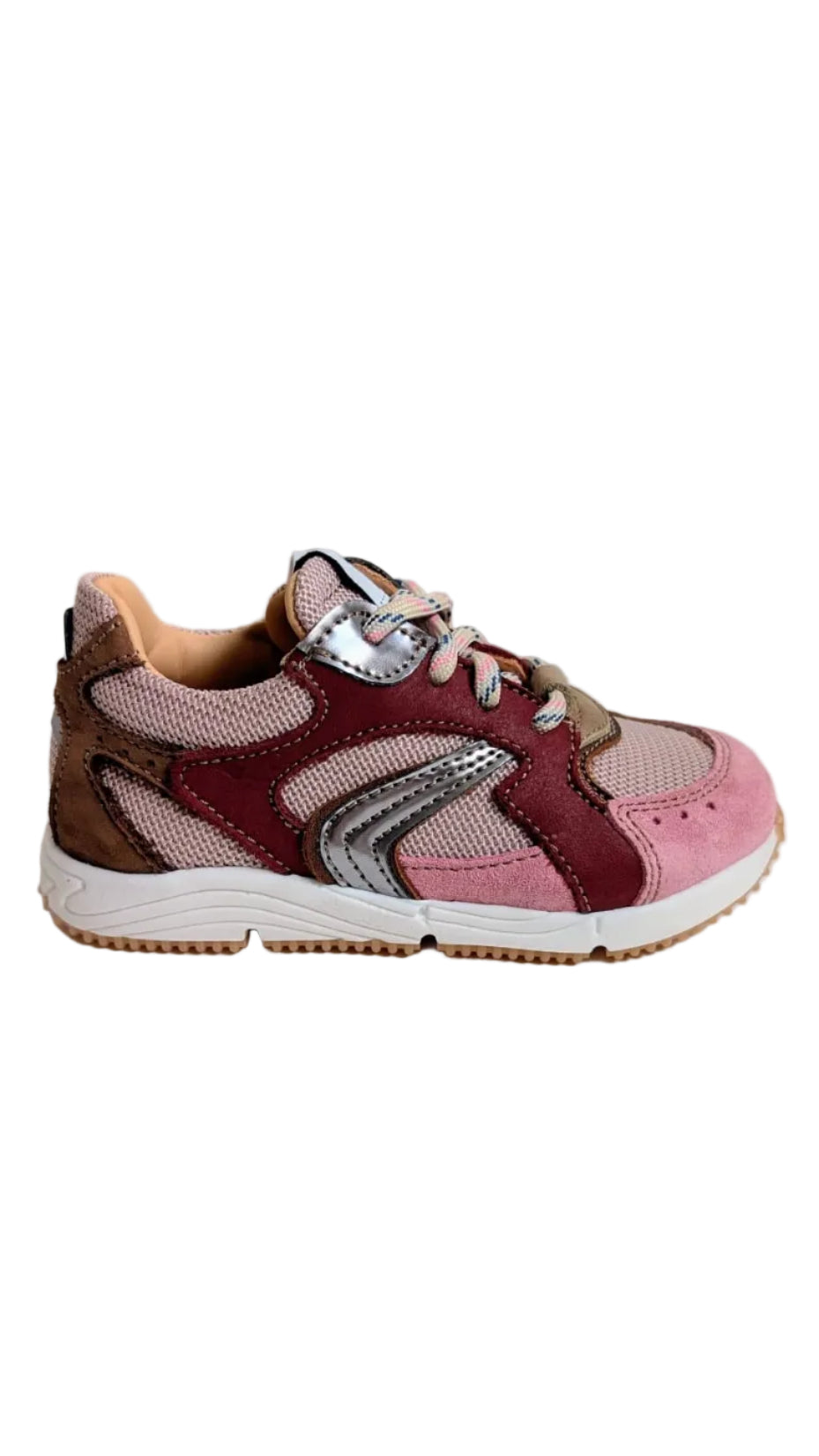 Ocra runner bordeaux zilver roze bruin