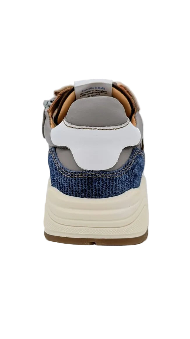 Ocra runner grijs bruin jeansblauw
