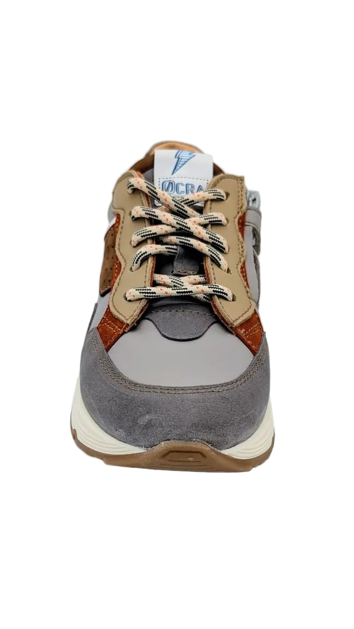 Ocra runner grijs bruin jeansblauw