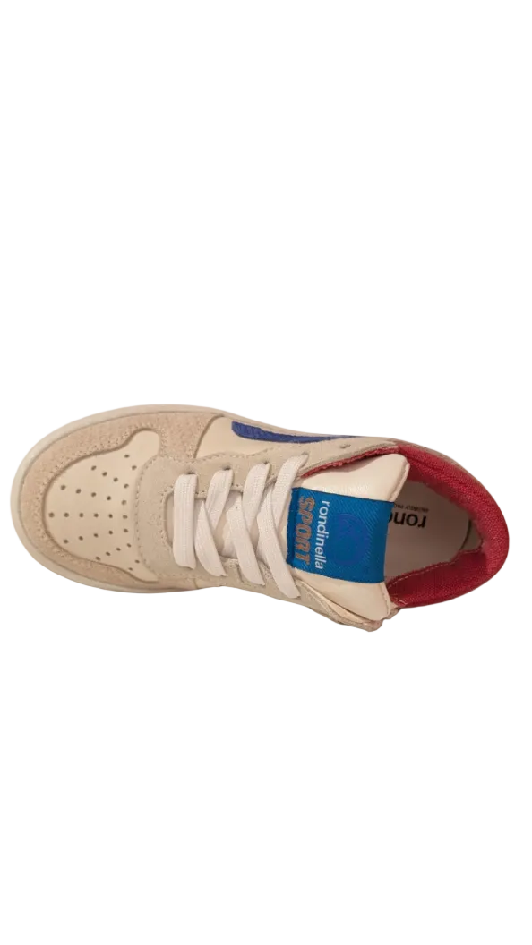 Rondinella sneaker wit blauw rood bianco