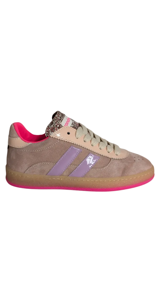 Rondinella sneaker roze paars glitter