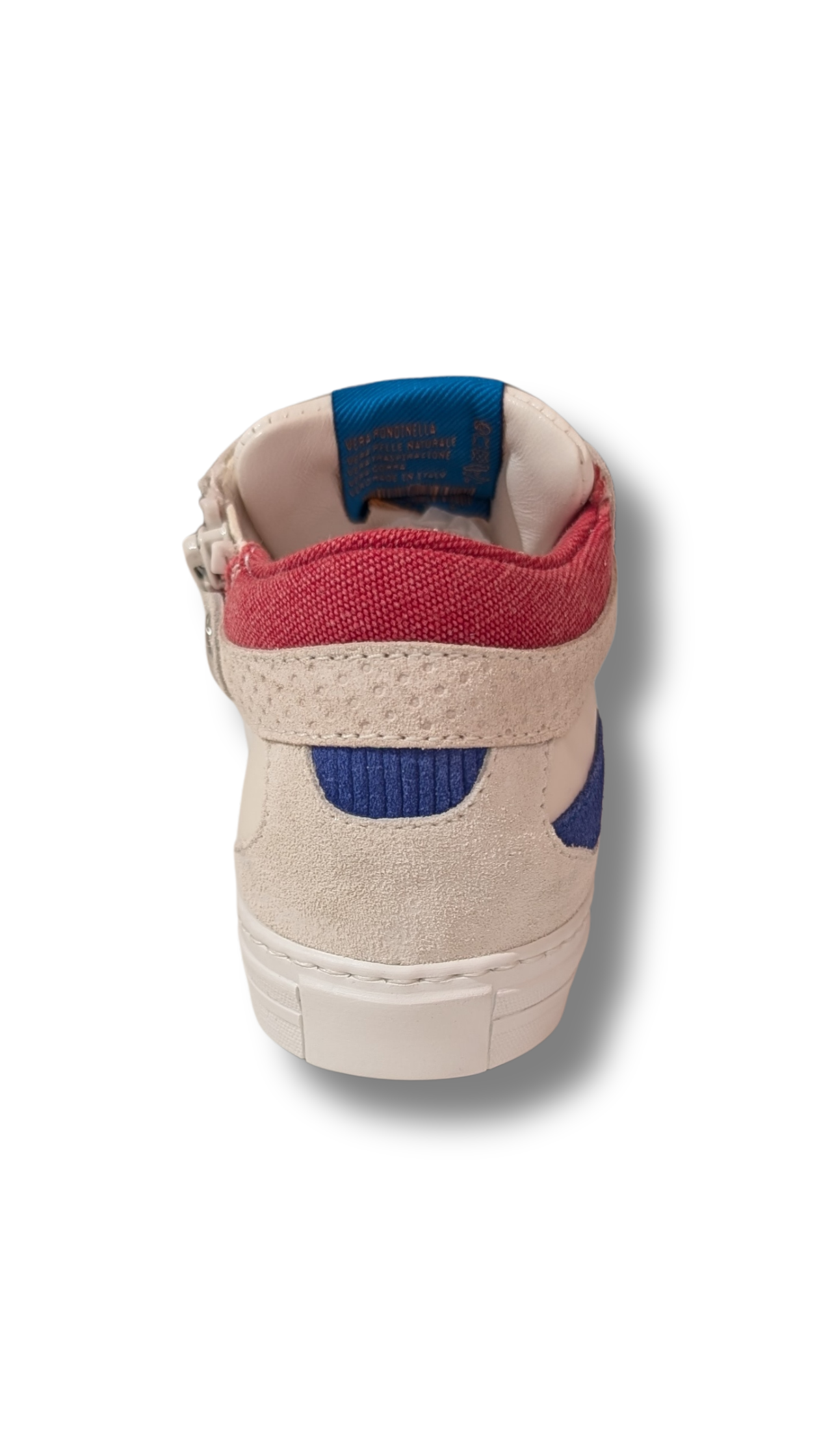 rondinella sneaker bianco wit blauw rood