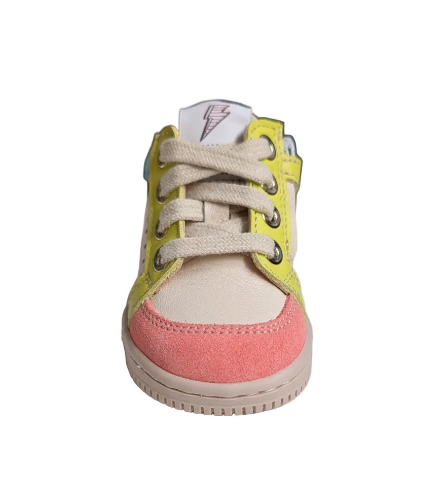 Ocra baskettertje wit roze geel blauw