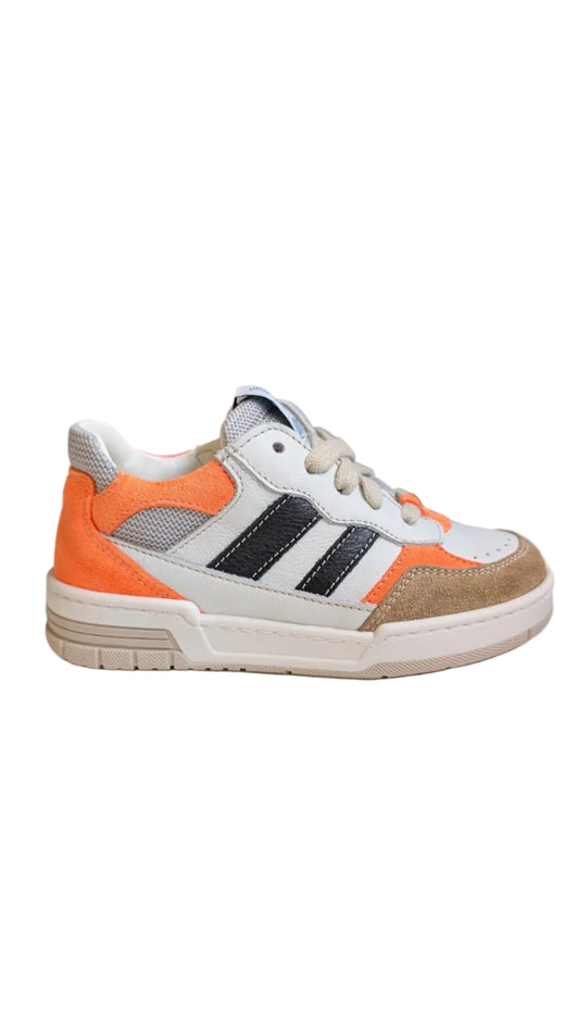 Ocra Sneaker wit zwart fluo oranje
