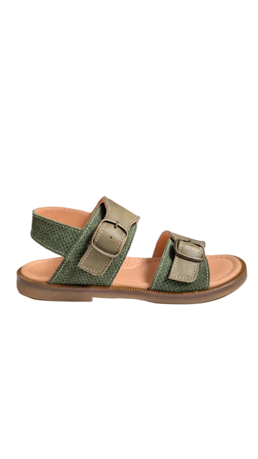 Ocra sandaal gespen groen