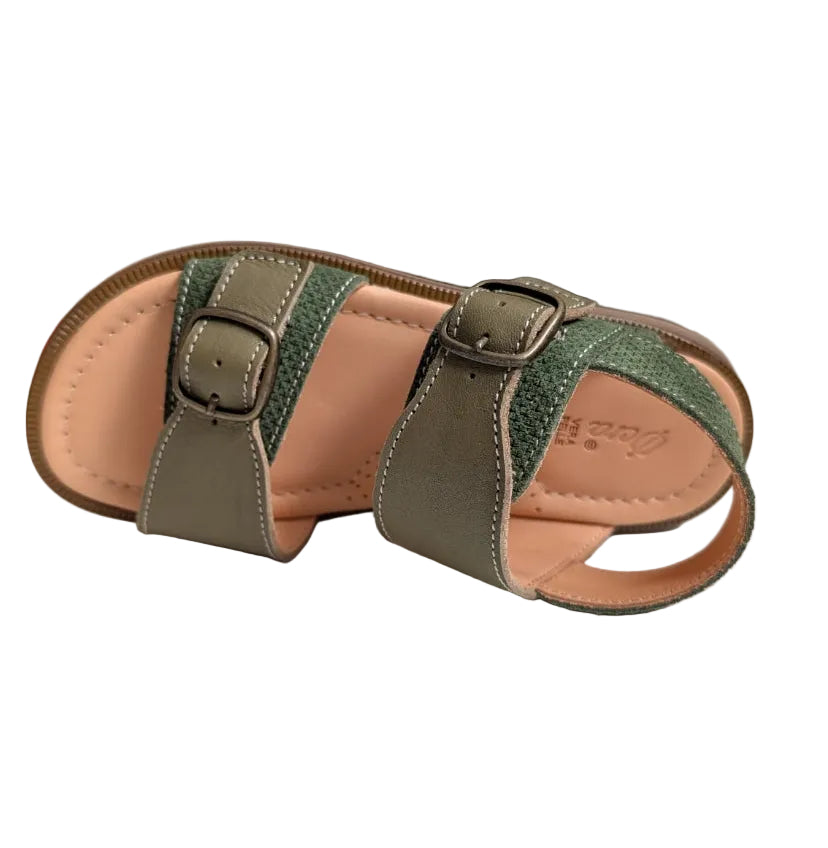 Ocra sandaal groen gespen