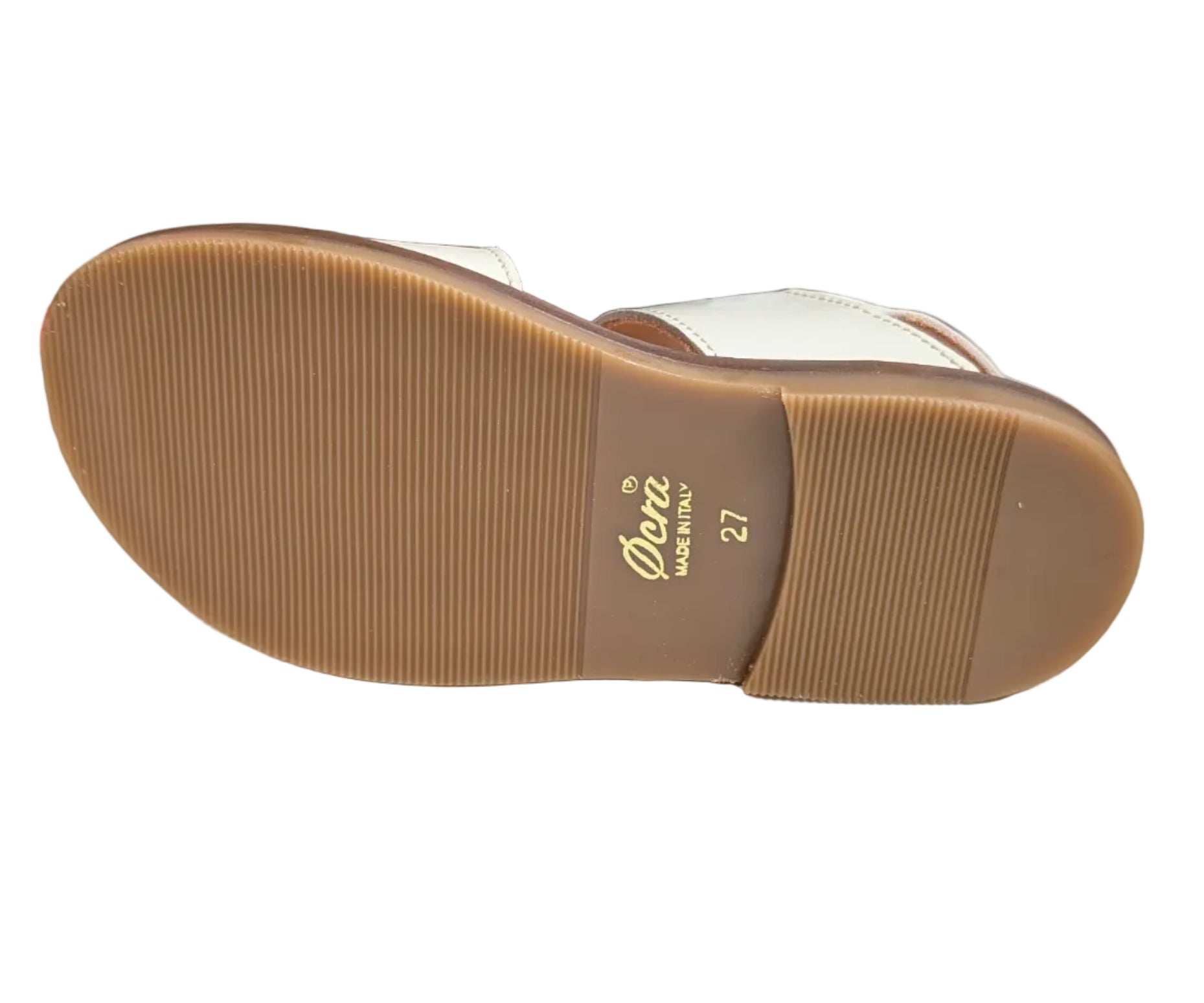 Ocra sandaal wit zool