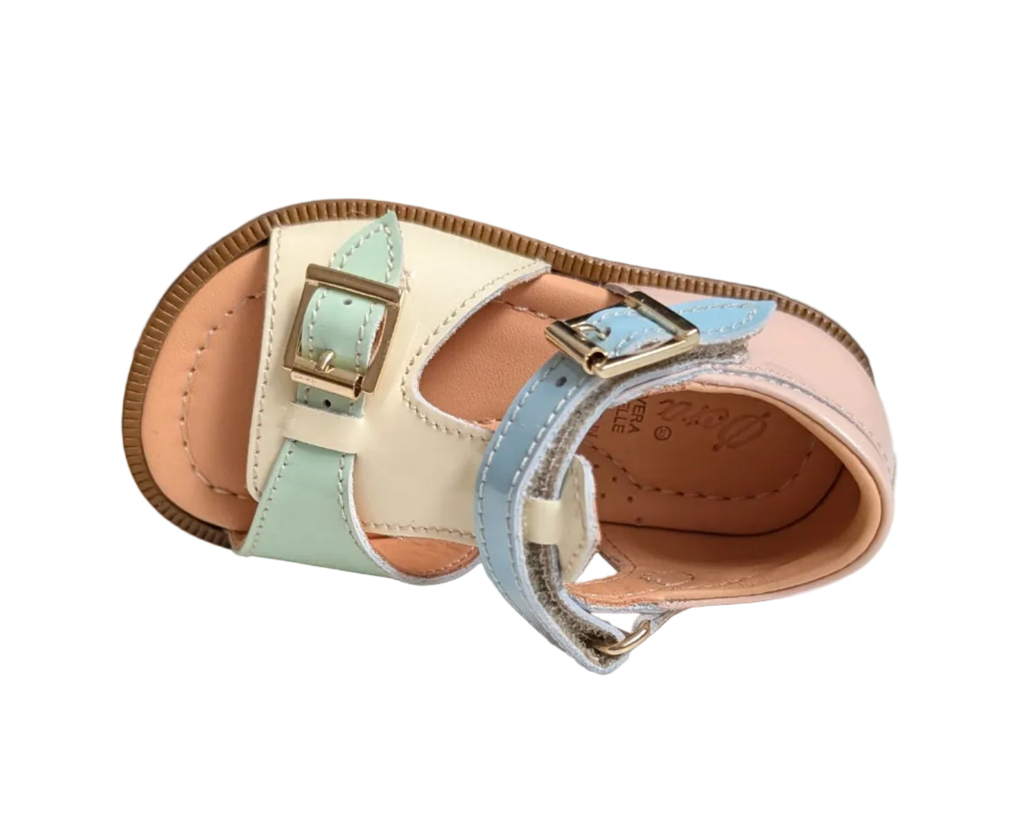 Ocra eerste sandaaltje in multi pastel
