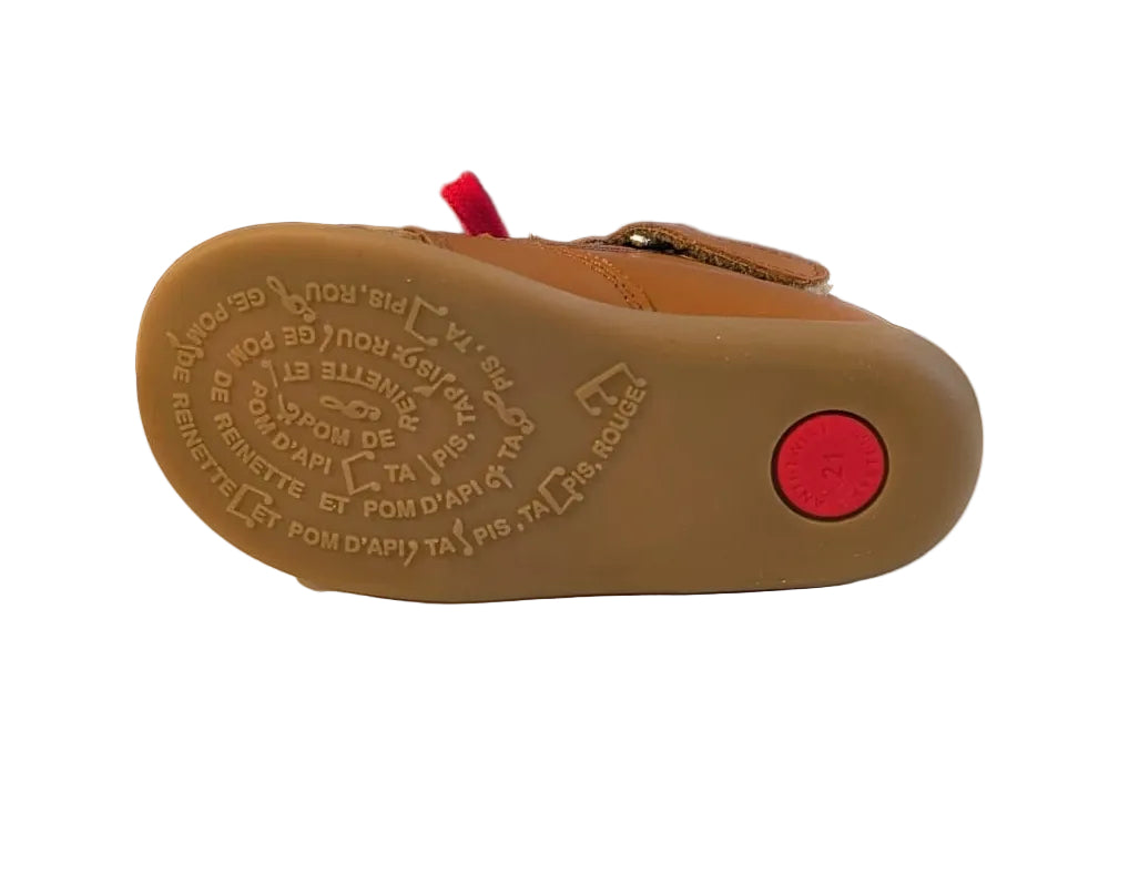 Pom d'api stand up zippy cognac blauw rood