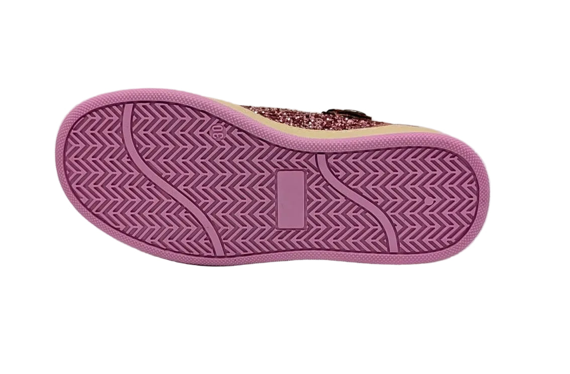 Rondinella Sneaker glitter bordeaux roze