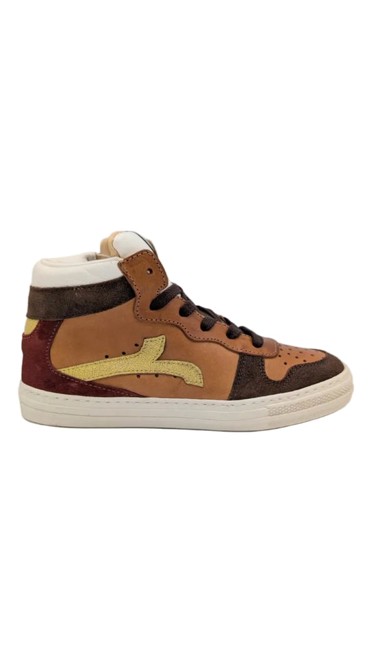 Rondinella basketter bruin geel bordeaux