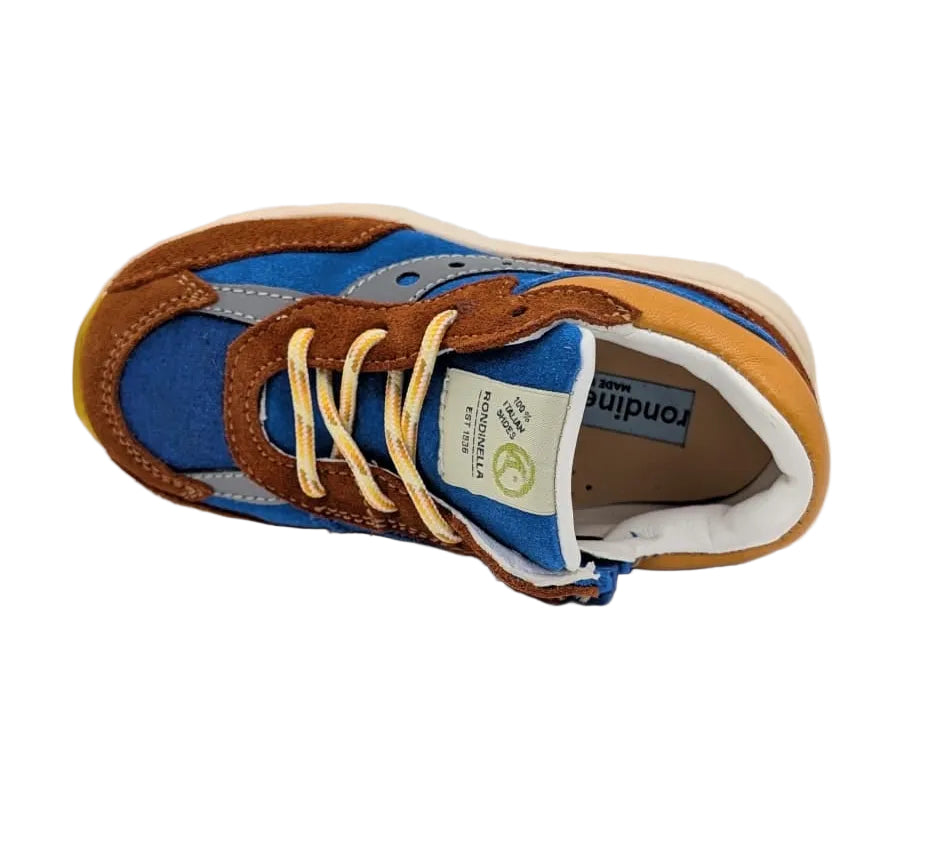 Rondinella runner blauw bruin okergeel