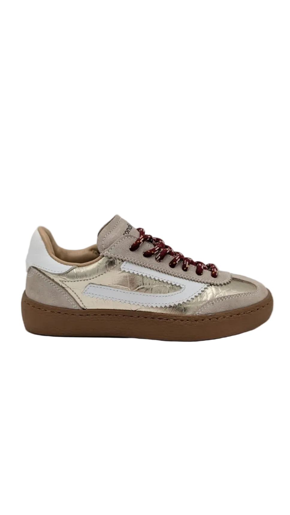 Rondinella sneaker goud beige bordeaux