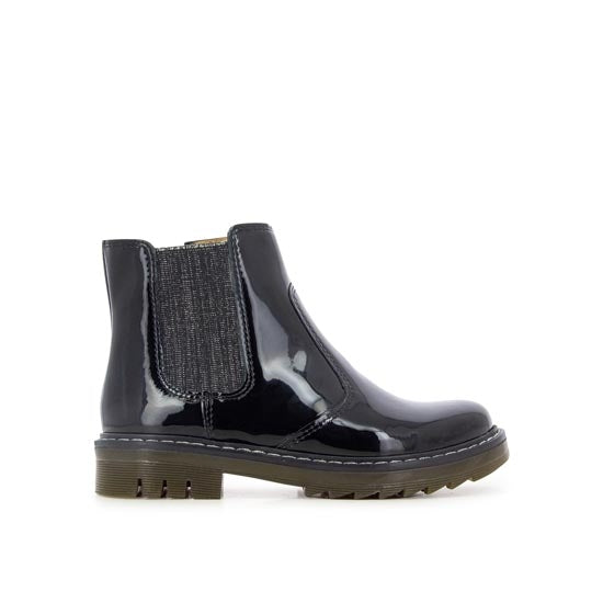 Pom d'Api Enkellaarsje lak zwart (maat 28-35)