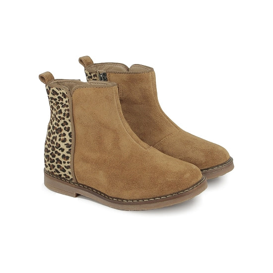 Pom d'Api Enkellaars cognac leopard (maat 25-35)