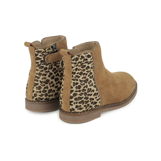 Pom d'Api Enkellaars cognac leopard (maat 25-35)