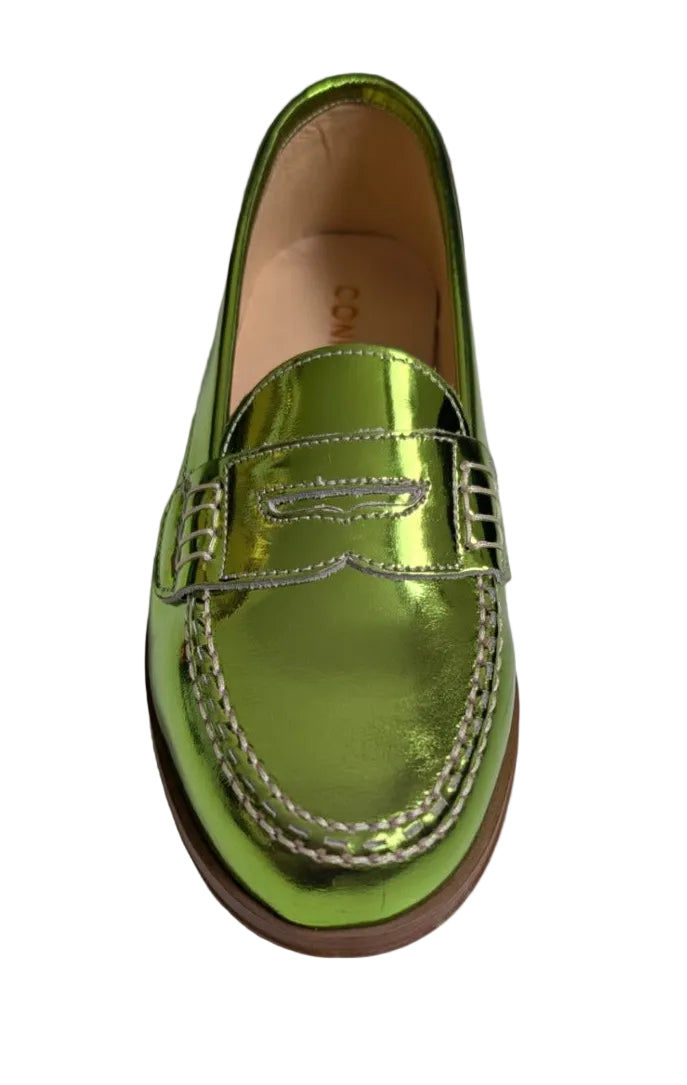 Confetti loafer metallic groen mirror horus
