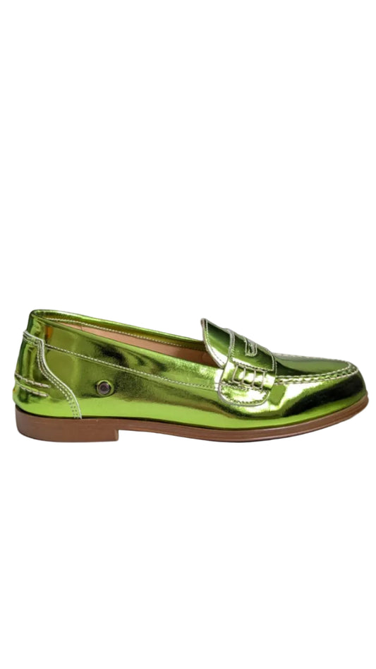 Confetti loafer metallic groen mirror horus
