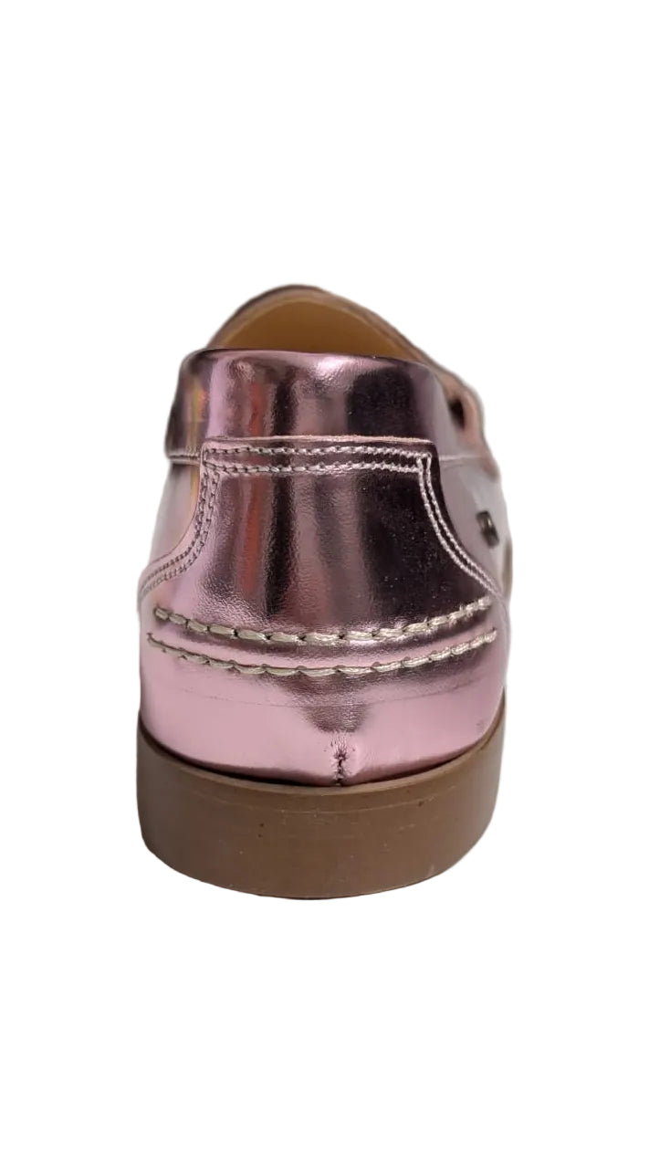 Confetti loafer metallic roze