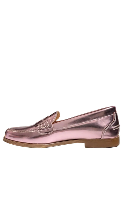 Confetti loafer metallic roze