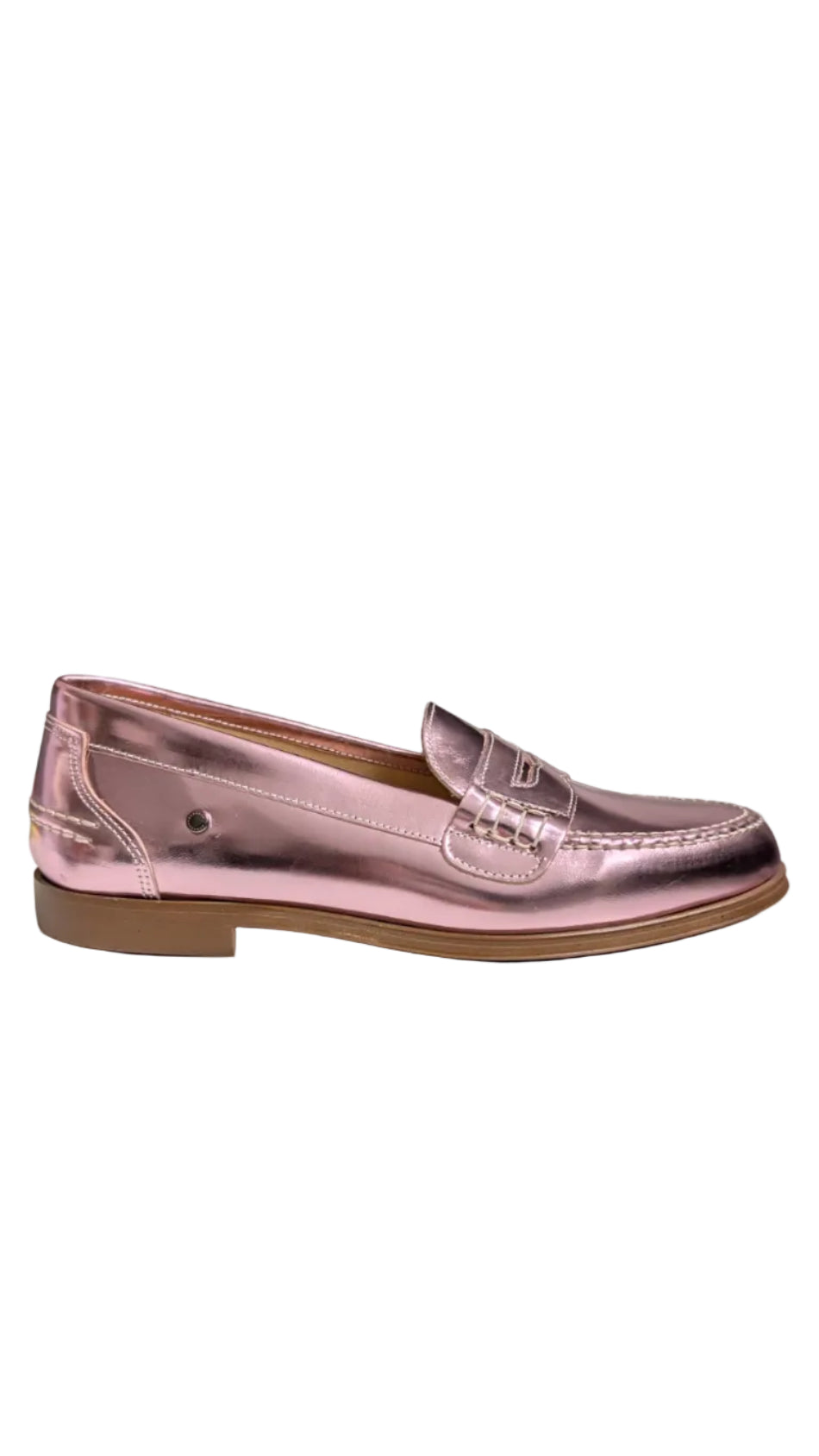 Confetti loafer metallic roze