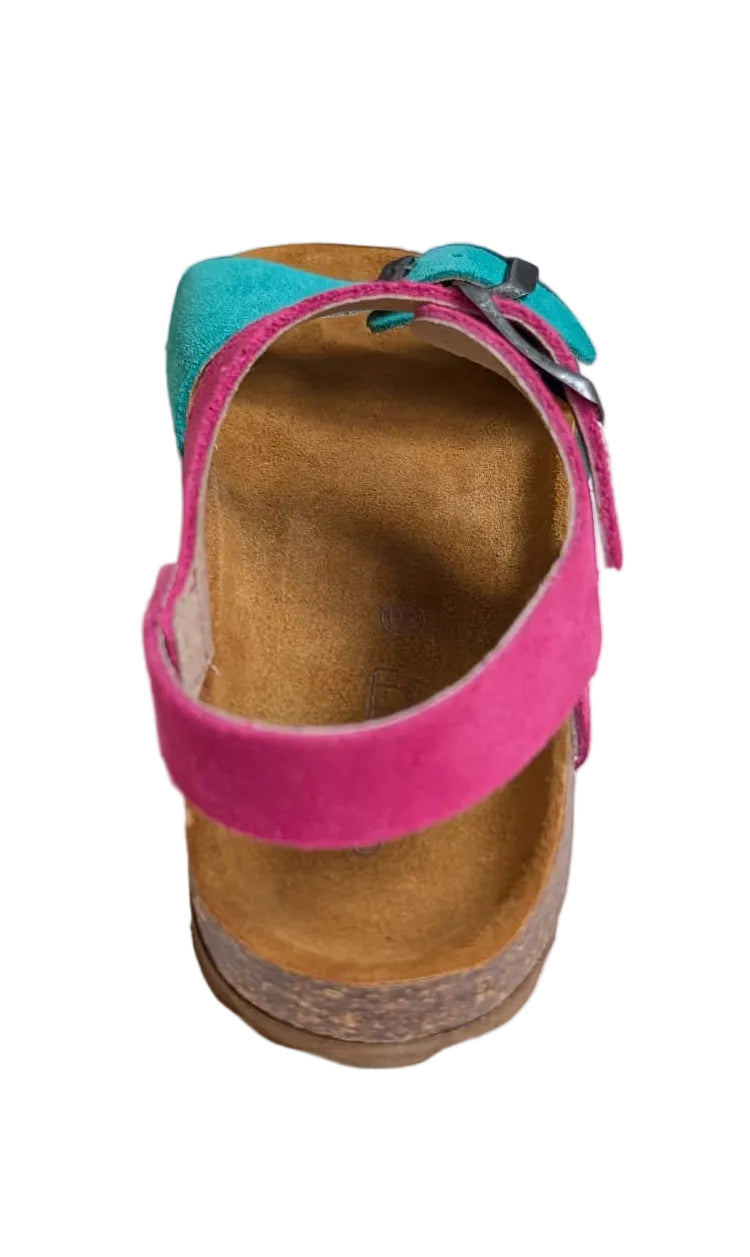 Confetti sandaal roze turquoise