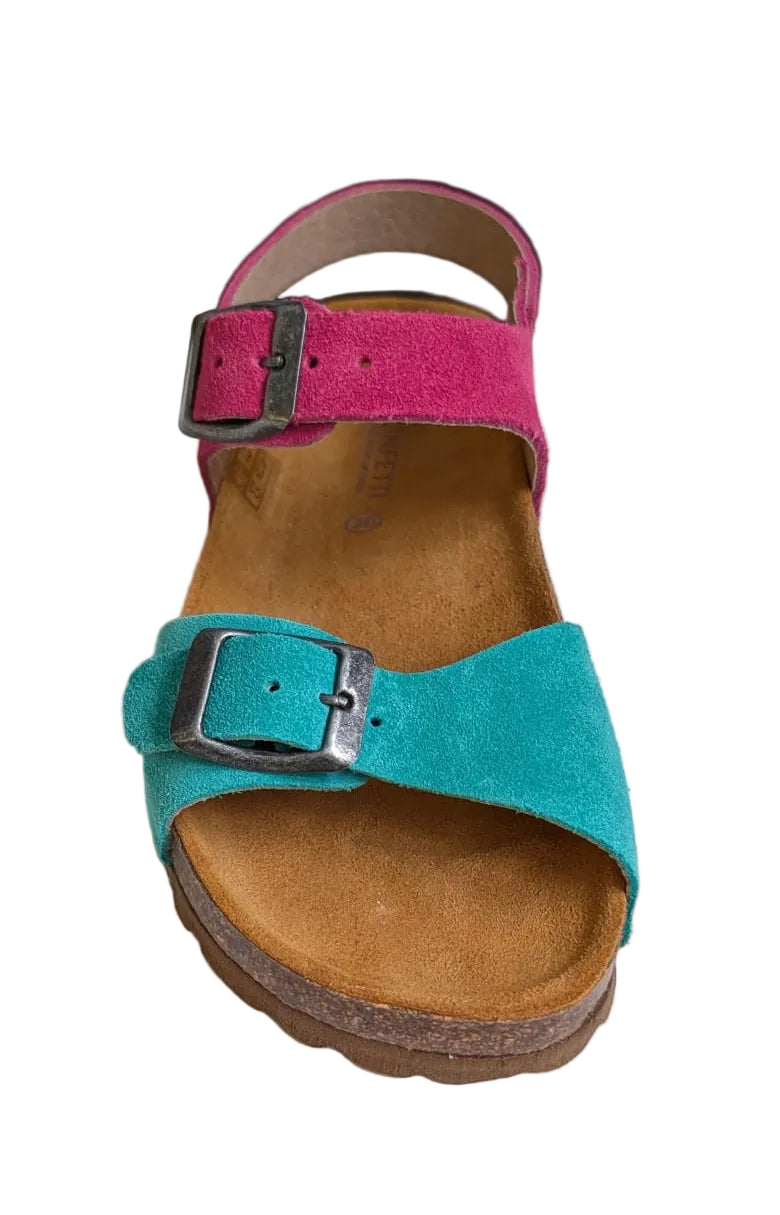 Confetti sandaal roze turquoise