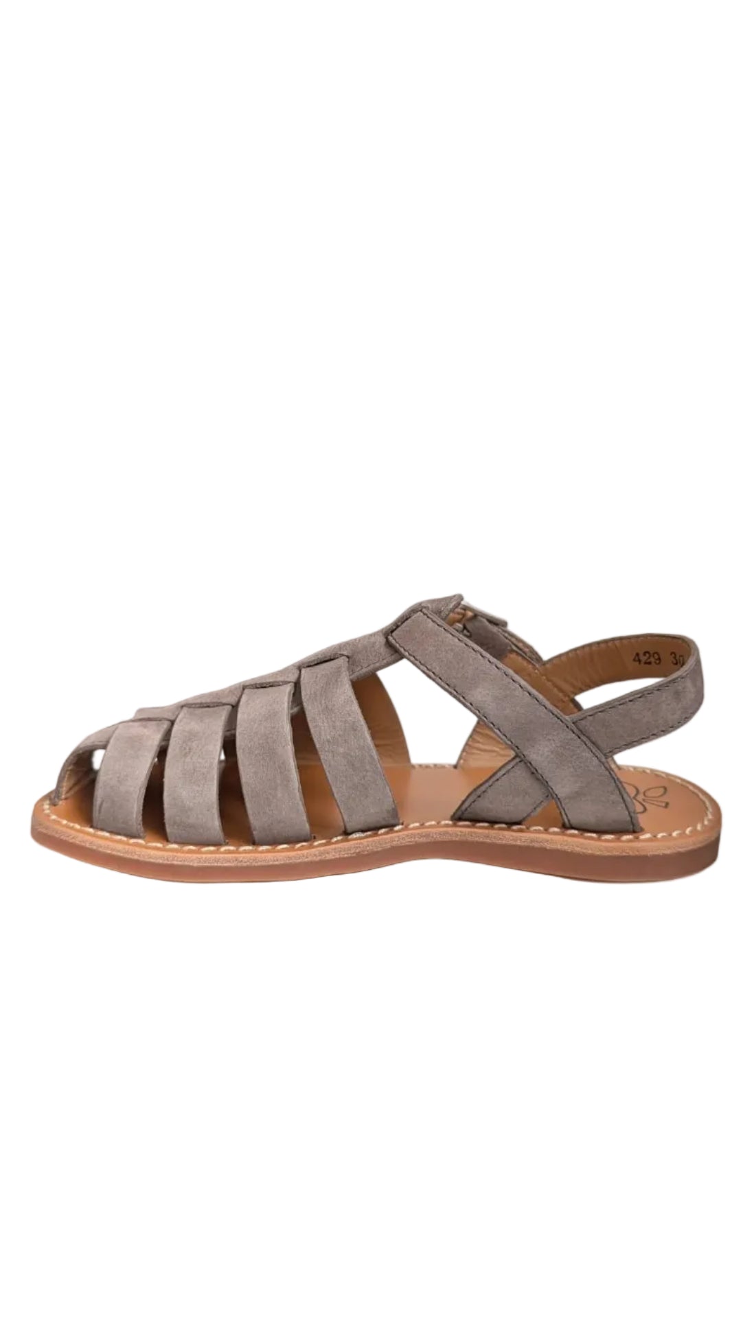 Pom d'api sandaal plage stitch dad marron bruin grijs
