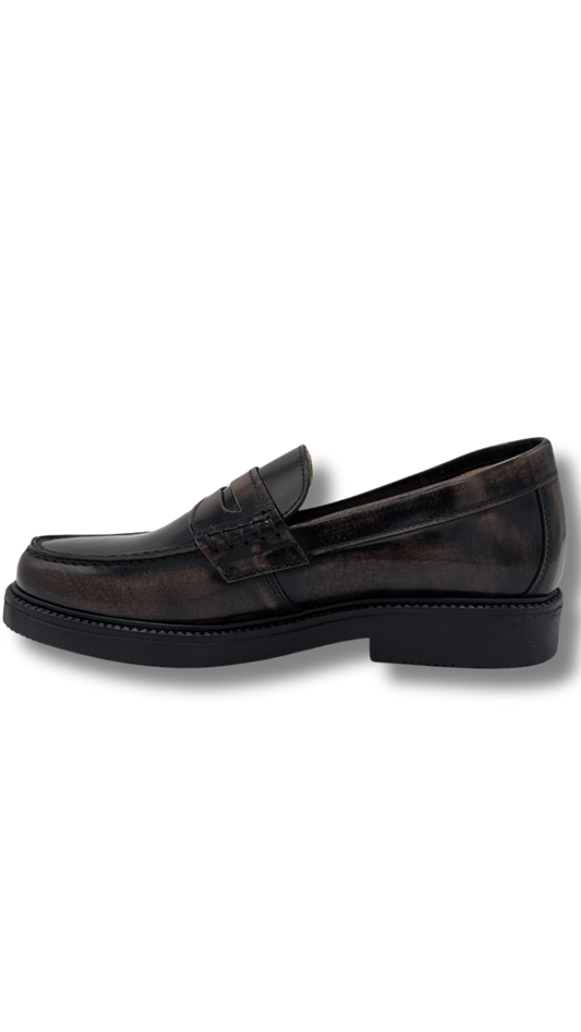 Confetti Loafer bruin/zwart (maat 34-40)