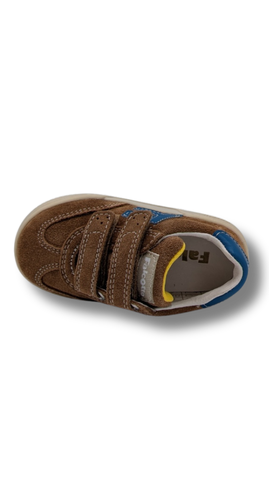 Falcotto Velcrosneaker Dasky brown-sea (maat 21-23)