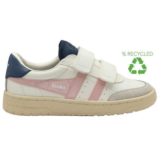 Gola Sneaker Kids Falcon velcro wit/roze/blauw (maat 26-32)