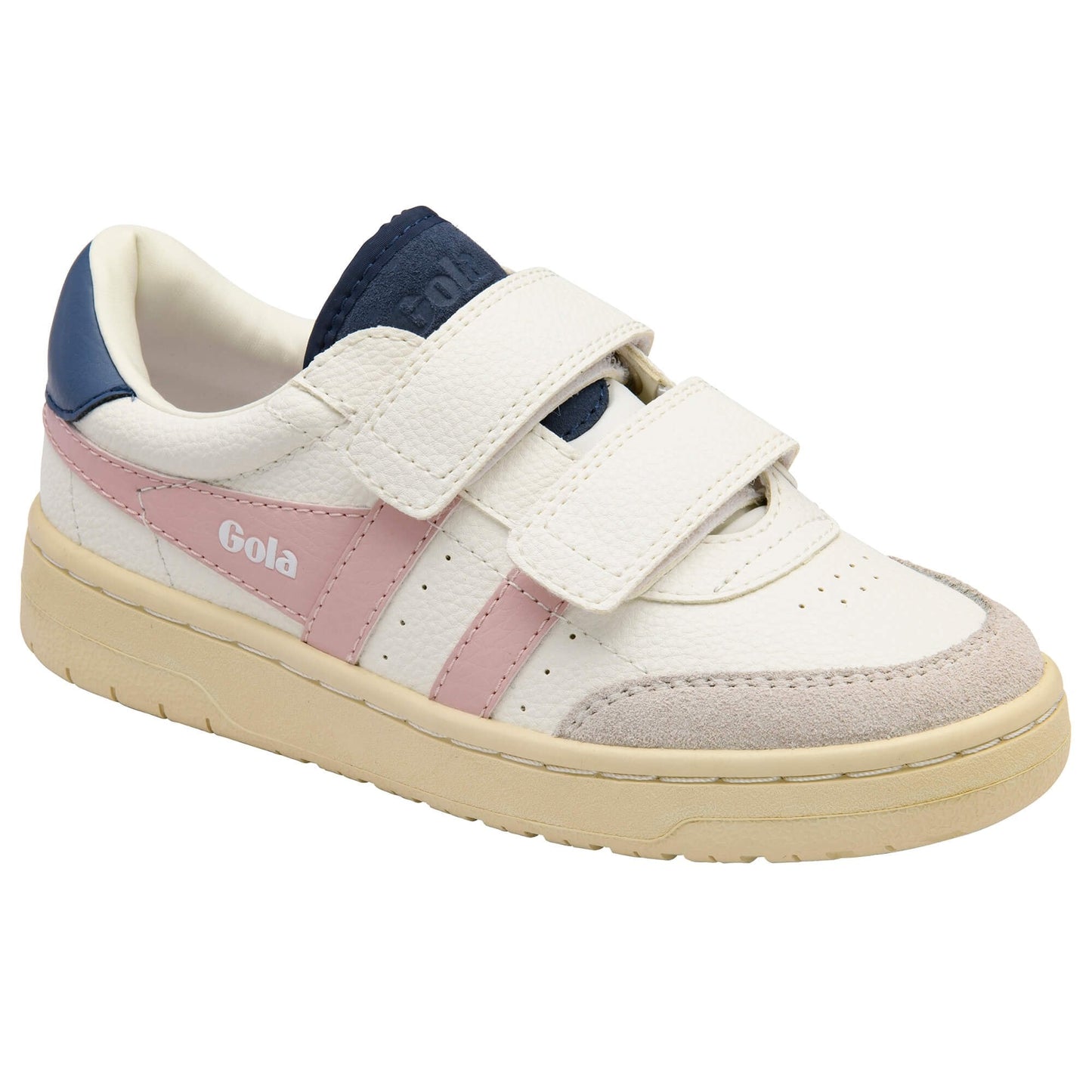 Gola Sneaker Kids Falcon velcro wit/roze/blauw (maat 26-32)
