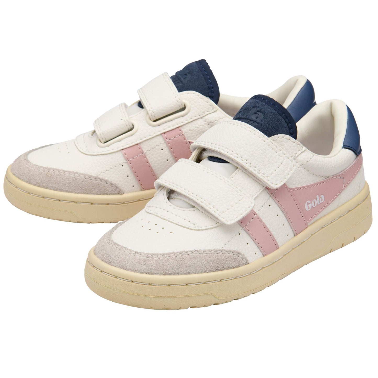 Gola Sneaker Kids Falcon velcro wit/roze/blauw (maat 26-32)