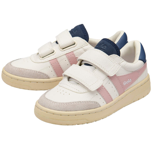 Gola Sneaker Kids Falcon velcro wit/roze/blauw (maat 26-32)