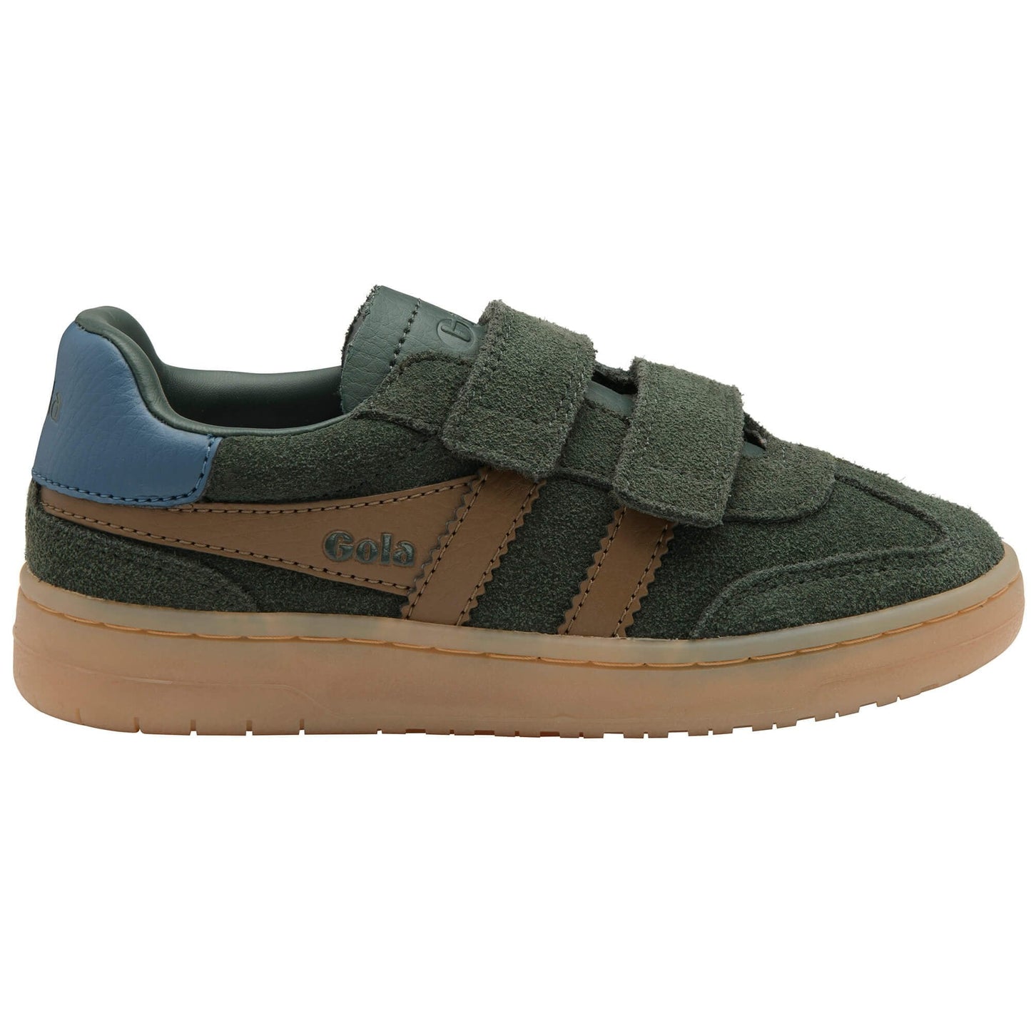 gola kids sneaker viper velcro khaki bruin blauw