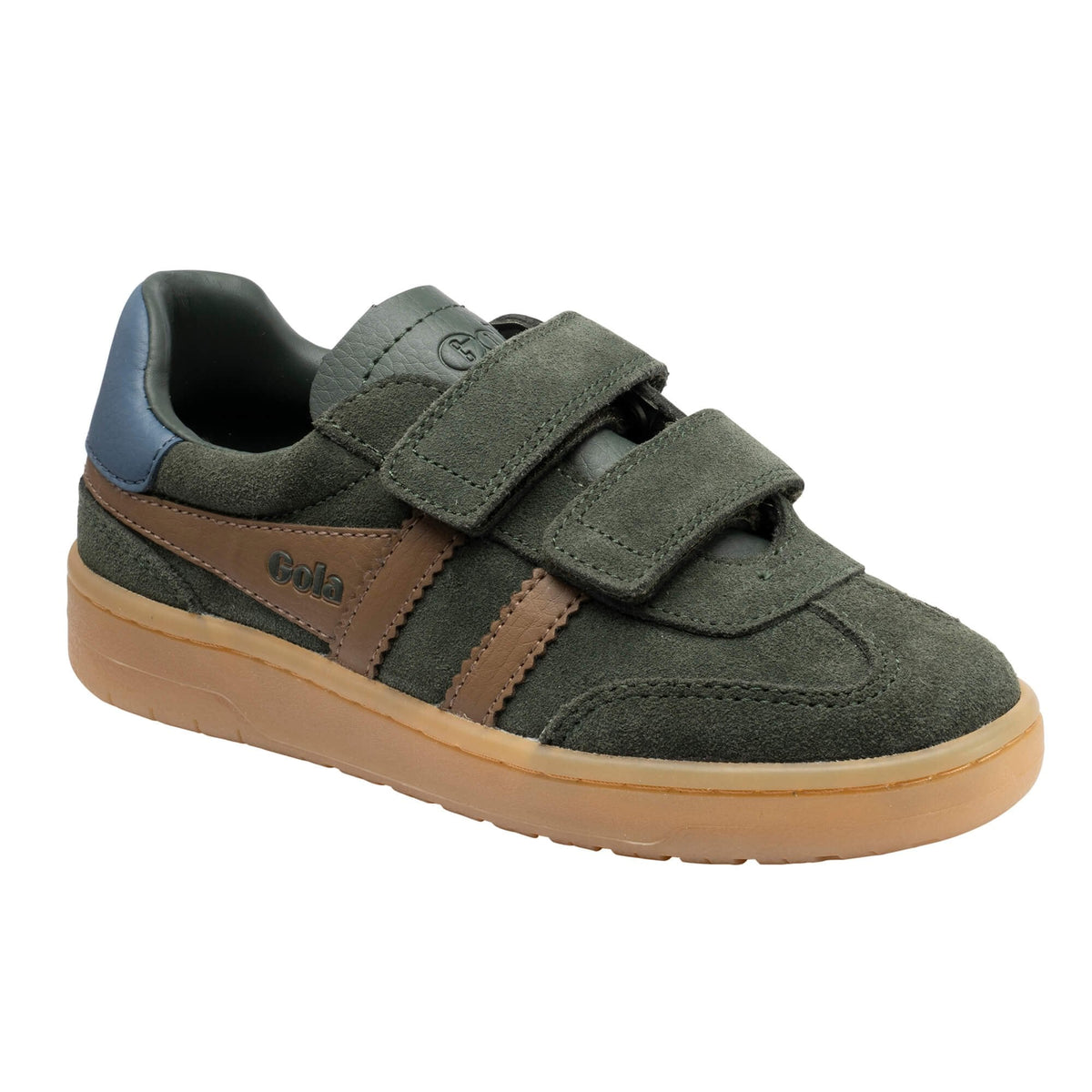 gola kids sneaker viper velcro khaki bruin blauw