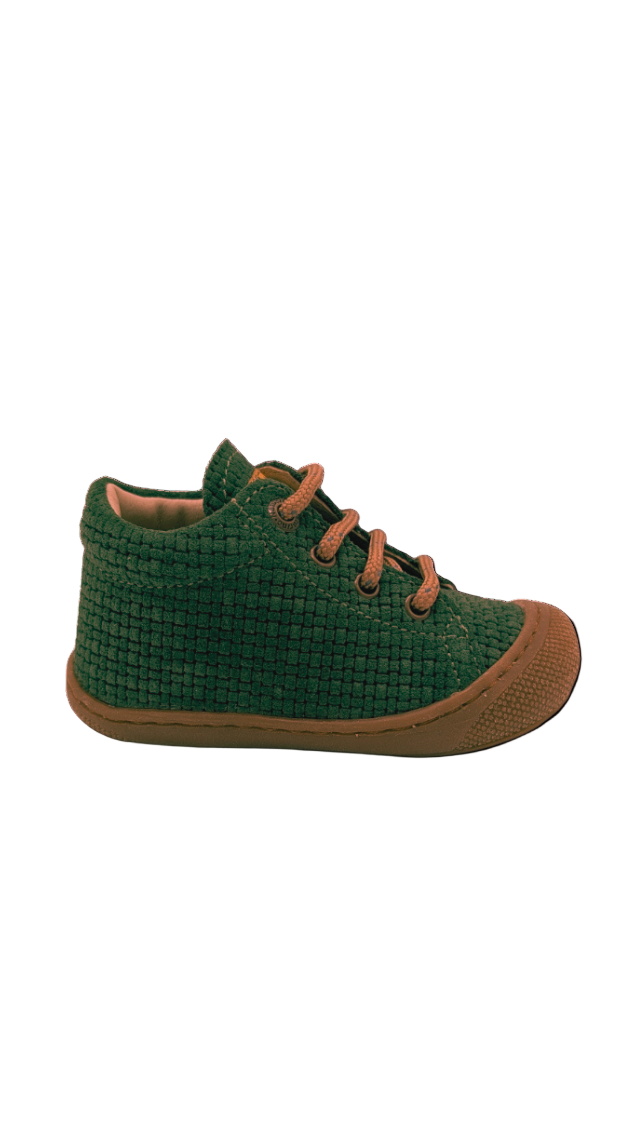 Naturino Cocoon suede woven green bottle-sand-olive (maat 19-22)