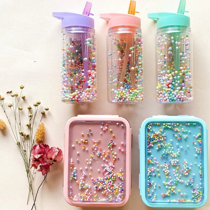 Petit Monkey Drinkfles macaron pops lilac