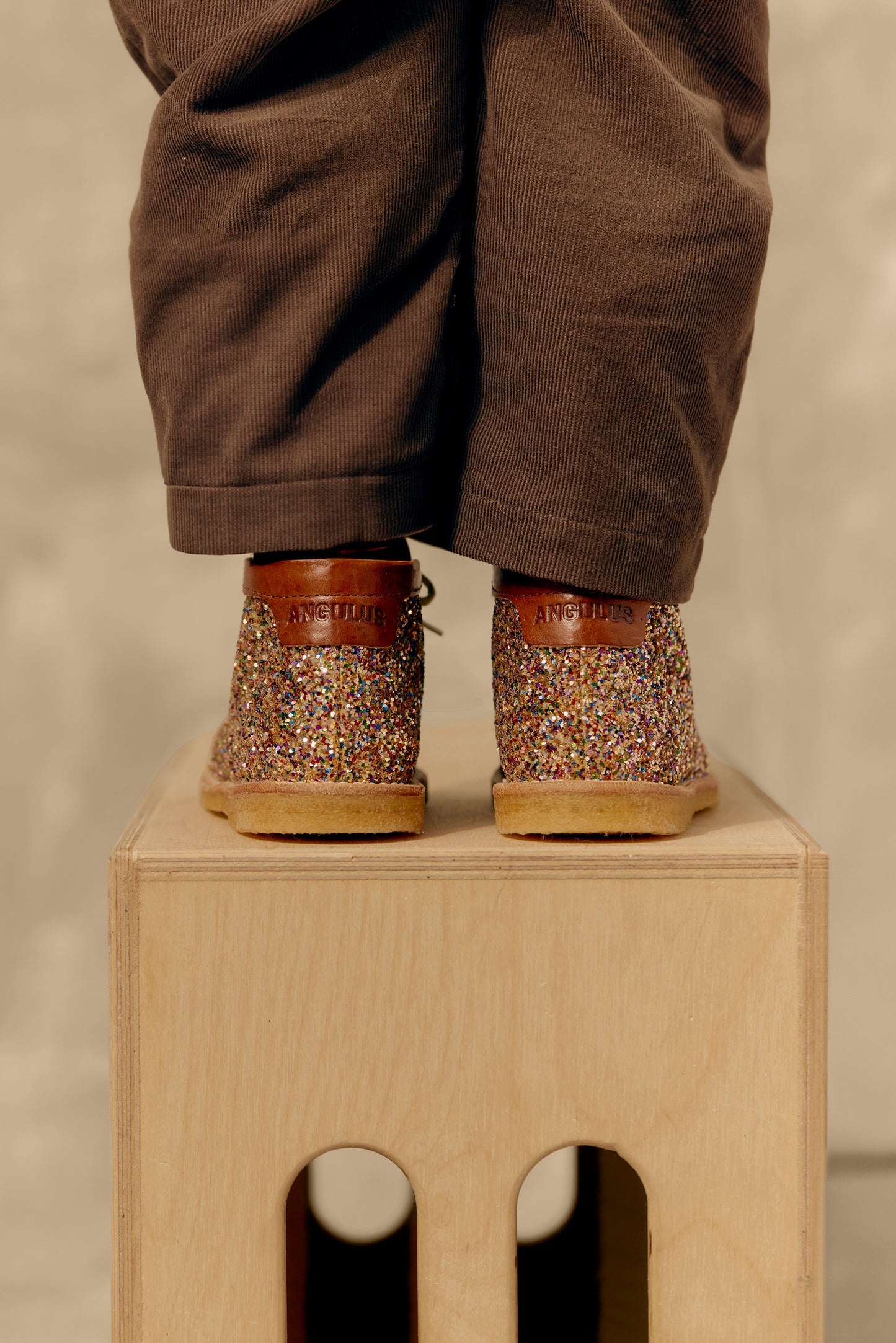 Angulus Veterschoen cognac multi glitter (maat 20-24)